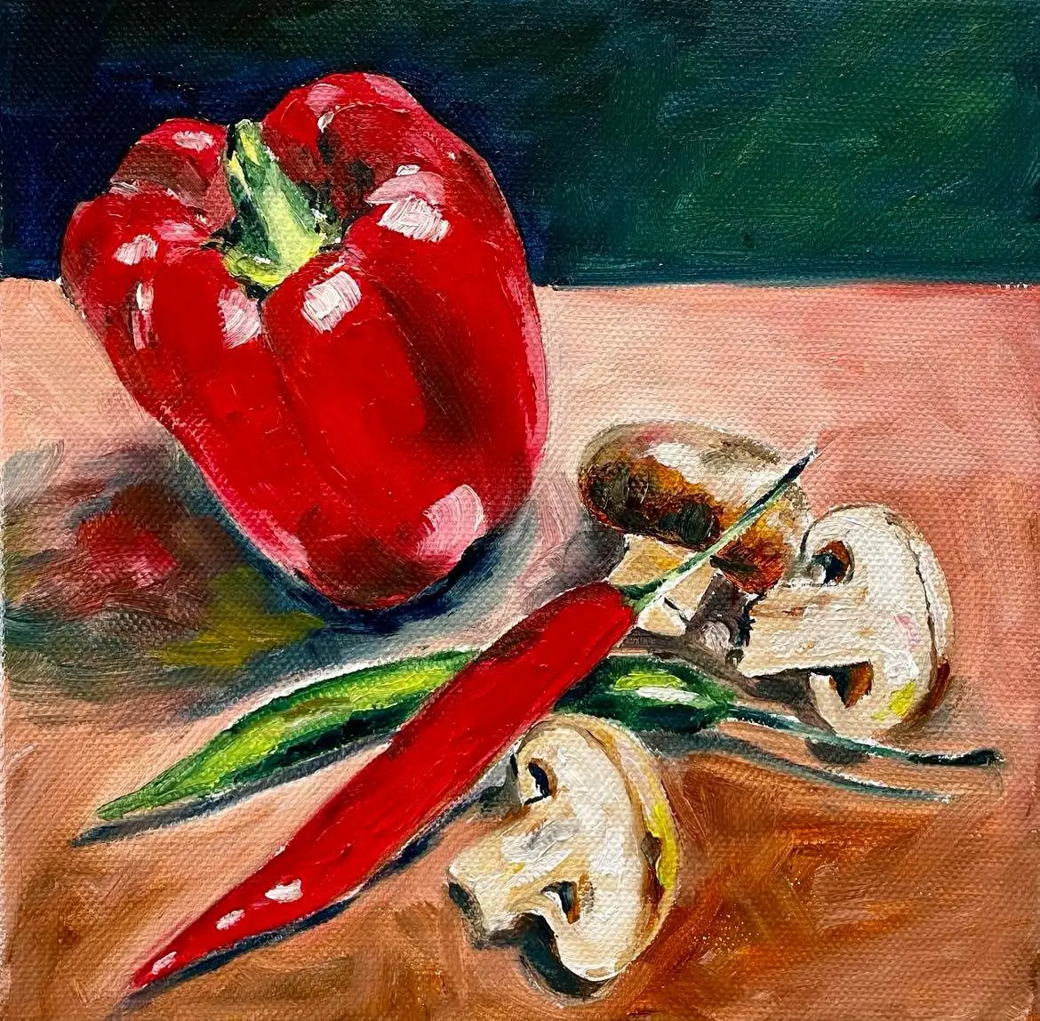 Capsicum-Mushrooms-and-Chilli