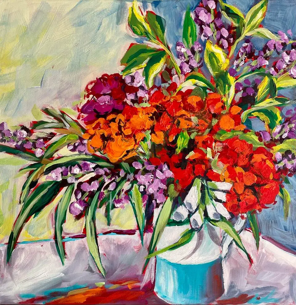 Florals-and-Turquoise-Vase