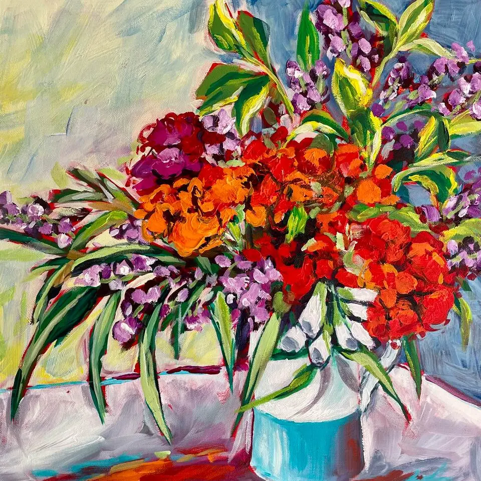 Florals-and-Turquoise-Vase